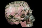 Realistic, Carved Rhodonite Skull #116697-3